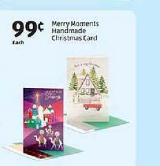Aldi Merry moments handmade christmas card offer