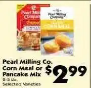 Food Giant Pearl milling co. corn meal or pancake mix offer