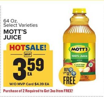 Food Lion Mott's juice offer