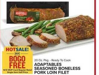 Food Lion Adaptables seasoned boneless pork loin filet offer