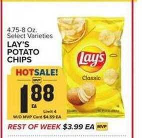 Food Lion Lay's potato chips offer