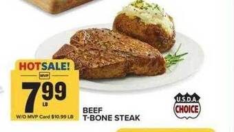 Food Lion Beef t-bone steak offer