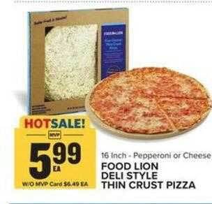 Food Lion Food lion deli style thin crust pizza offer