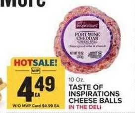 Food Lion Taste of inspirations cheese balls offer