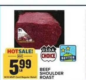 Food Lion Beef shoulder roast offer