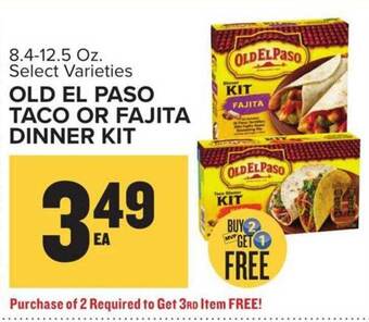 Food Lion Old el paso taco or fajita dinner kit offer