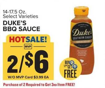 Food Lion Duke's bbq sauce offer