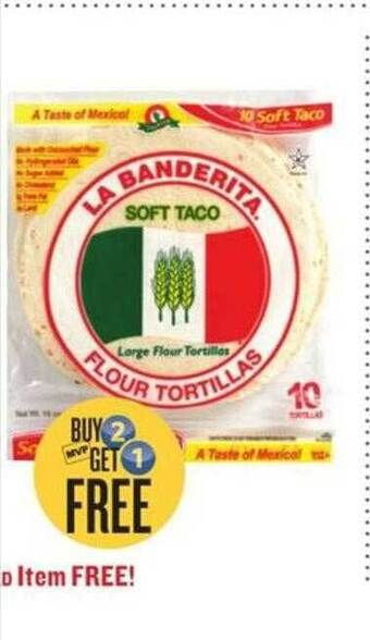 Food Lion La banderita flour tortillas offer