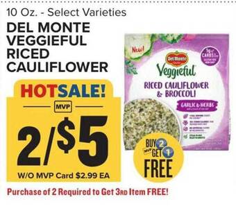 Food Lion Del monte veggieful riced cauliflower offer