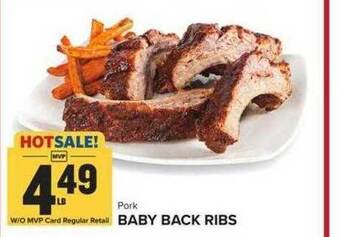 Food Lion Baby back ribs offer