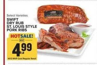 Food Lion Swift dry rub st. louis style pork ribs offer