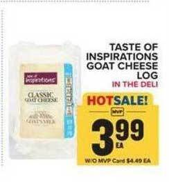 Food Lion Taste of inspirations goat cheese log offer