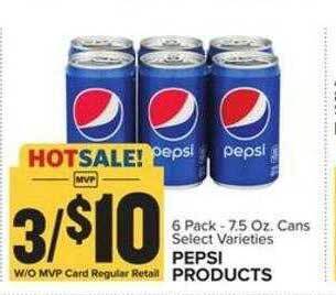 Food Lion Pepsi products offer