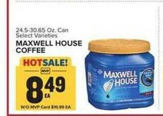 Food Lion Maxwell house coffee offer