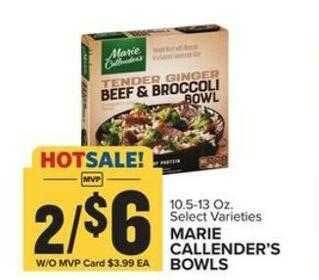 Food Lion Marie callender's bowls offer