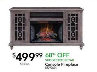 Nebraska Furniture Mart Console fireplace offer