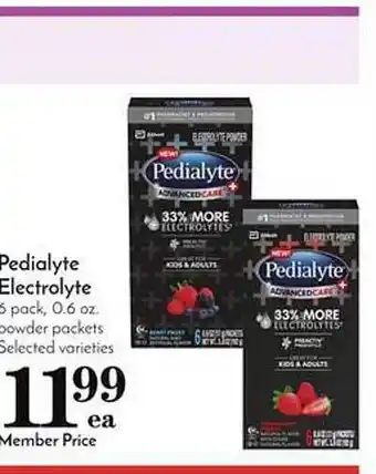 Pavilions Pedialyte electrolyte offer