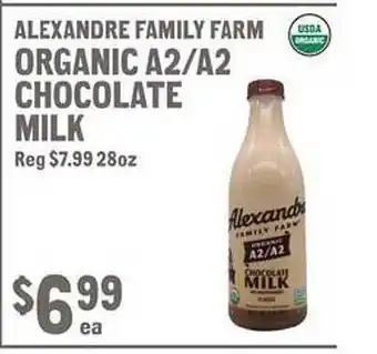 New Seasons Market Alexandre family farm organic a2-a2 chocolate milk offer