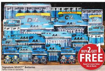 Safeway Signature select batteries offer