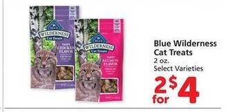 Safeway Blue wilderness cat treats offer