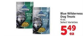 Safeway Blue wilderness dog treats offer