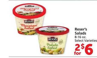 Safeway Reser's salads offer