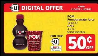 Safeway Pom pomegranate juice or arils offer
