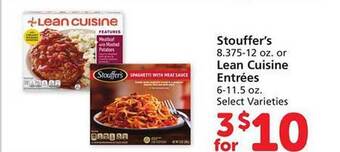 Safeway Stouffer's or lean cuisine entrées offer