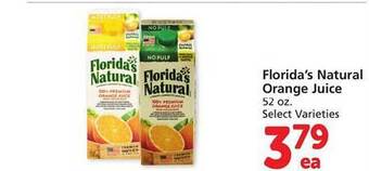 Safeway Florida's natural orange juice offer