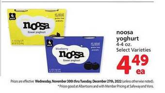 Safeway Noosa yoghurt offer