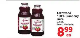 Safeway Lakewood 100% cranberry juice offer