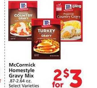 Safeway Mccormick homestyle gravy mix offer