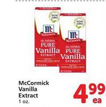 Safeway Mccormick vanilla extract offer