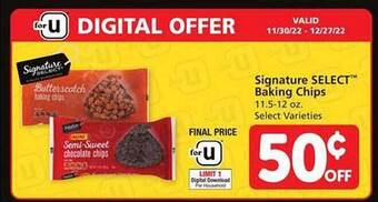 Safeway Signature select baking chips offer