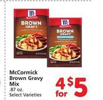 Safeway Mccormick brown gravy mix offer