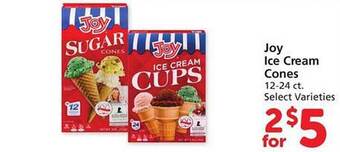 Safeway Joy ice cream cones offer