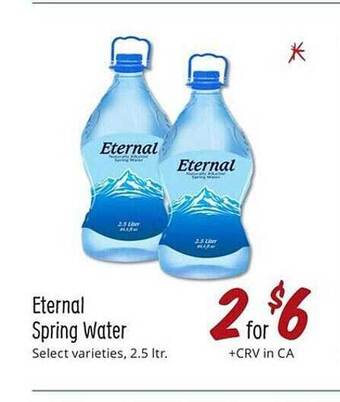 Sprouts Farmers Market Eternal spring water offer