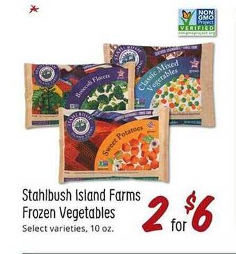 Sprouts Farmers Market Stahlbush island farms frozen vegetables offer