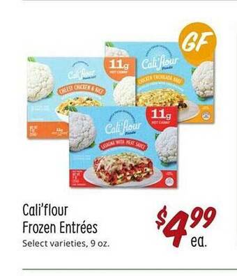 Sprouts Farmers Market Cali'flour frozen entrées offer
