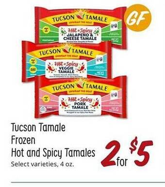 Sprouts Farmers Market Tucson tamale frozen hot and spicy tamales offer