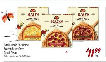 Sprouts Farmers Market Rao's made for home frozen brick oven crust pizza offer