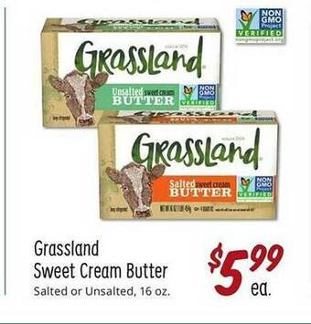Sprouts Farmers Market Grassland sweet cream butter offer