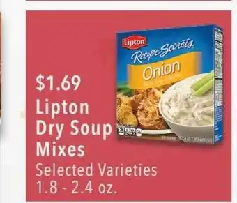 Lipton dry soup mixes