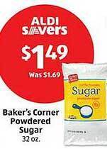 Aldi Baker's corner powdered sugar offer