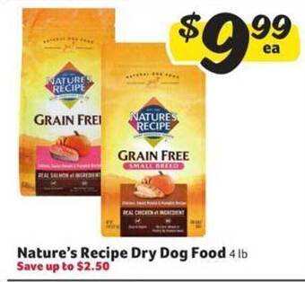 Winn Dixie Nature's recipe dry dog food offer
