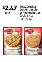 Aldi Betty crocker snickerdoodle or peanut butter cookie mix offer
