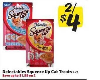 Winn Dixie Delectables squeeze up cat treats offer