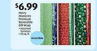 Aldi Merry moments premium reversible gift wrap offer