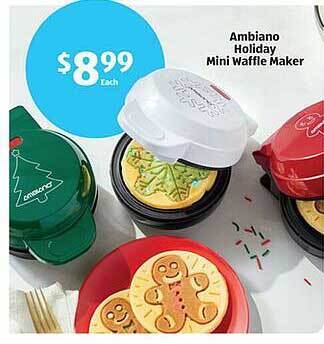 Aldi Ambiano holiday mini waffle maker offer