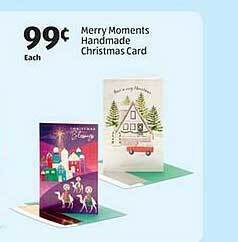 Aldi Merry moments handmade christmas card offer